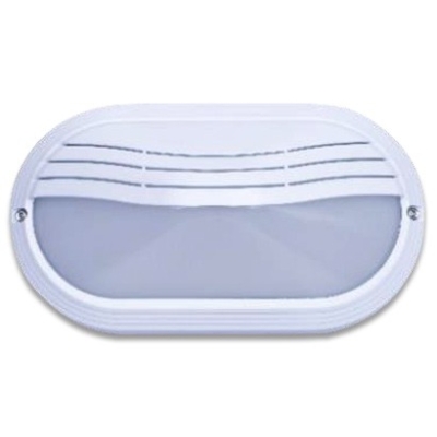 Hublot ovale blanc LED avec visière - ELECTRA ELIPSE 980209LEDWV