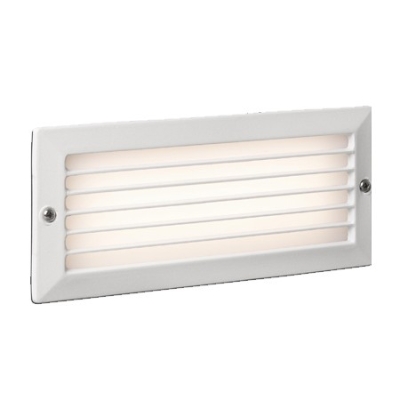 FARO STRIPE-1 72094. Luminaire LED mural rectangulaire blanc avec grille à encastrer.