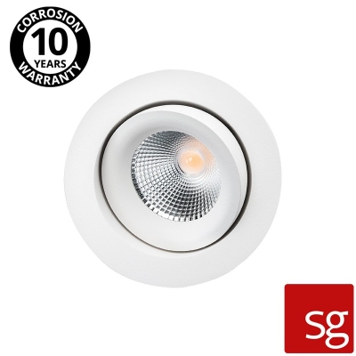 Spot orientable blanc encastré extérieur - SG JUNISTAR 902519 902520