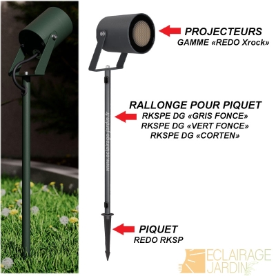 Extension pour piquet de spot extérieur REDO Xrock Extension pour piquet de spot extérieur REDO Xrock