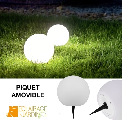 Boule solaire avec piquet de terre - TRIO MELO Boule solaire avec piquet de terre - TRIO MELO