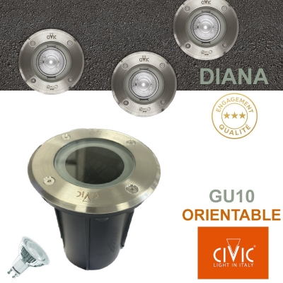 Spot gu10 encastre orientable extérieur | CIVIC Diana JEO.35MGUB Spot gu10 encastre orientable extérieur | CIVIC Diana JEO.35MGUB