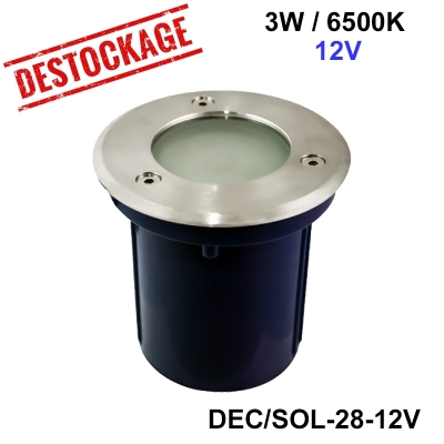 Encastré de sol 12V 3W 6500K - LUMIHOME DEC/SOL-28-12V Encastré de sol 12V 3W 6500K - LUMIHOME DEC/SOL-28-12V