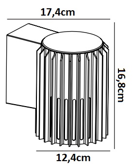 Dimensions applique NORDLUX ALUDRA