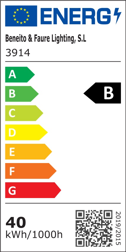 Classe énergétique ampoule BENEITO 3914