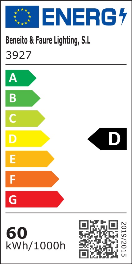 Classe énergétique ampoule BENEITO 3927