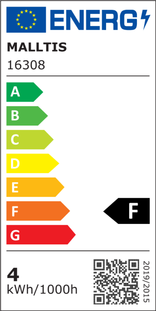 Classe énergétique ampoule flamme Torsadée E14