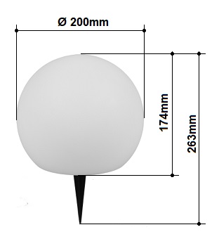 Dimensions boule TRIO MELO R55326101