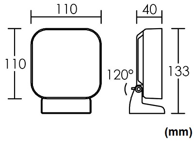 Dimensions Projecteur ARIC ZODIAK 2