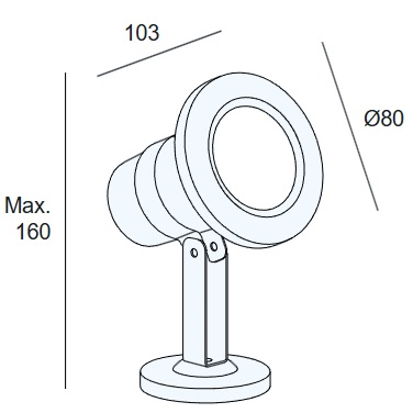 Dimensions spot LEDSC4 05-9245-CA-37