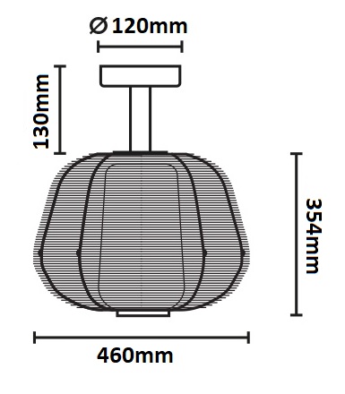 Dimensions suspension FARO Nara Colgante