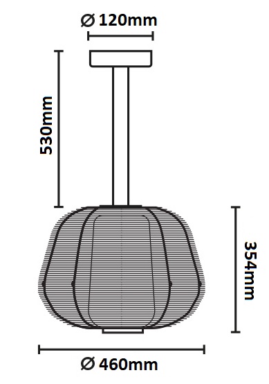 Dimensions suspension FARO NARA M