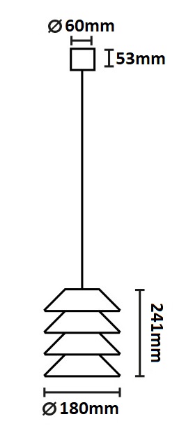 Dimensions suspension FARO TOBA