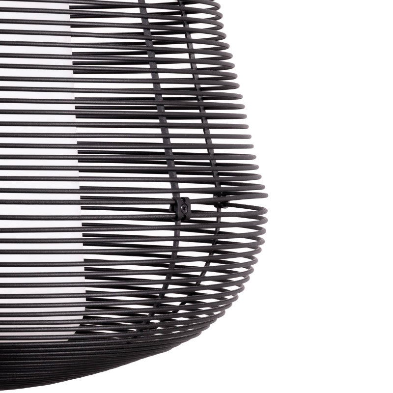 Abat jour en en forme de cage en acier noir