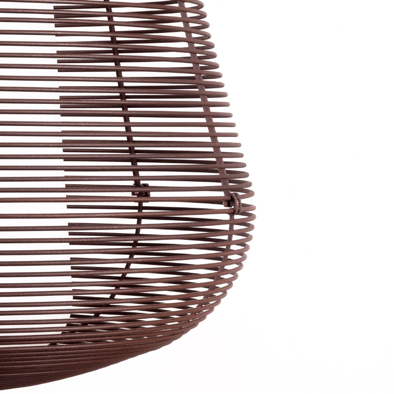 Abat jour en en forme de cage en acier rouille