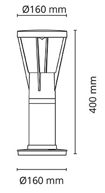 Dimensions potelet SG Arco Air R