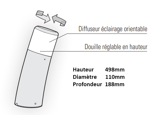 Dimensions borne Roger Pradier Bamboo 3 