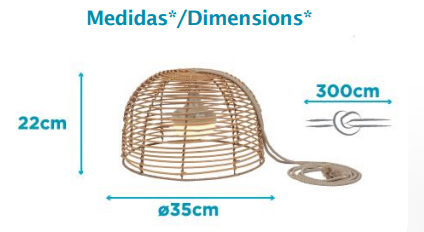 Dimensions suspension New Garden Bossa