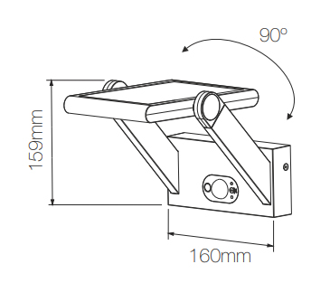 dimensions applique solaire proa