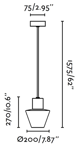 Dimensions suspension Faro Mistu