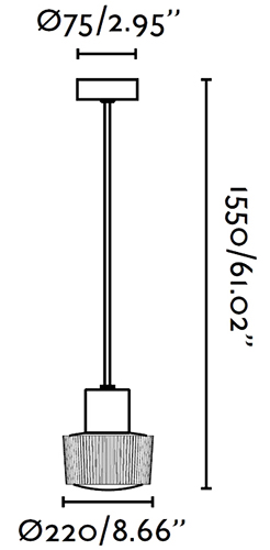 Dimensions suspension Faro Muffin