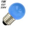 Ampoule LED sphérique bleue 1W E27 230V