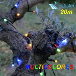 Guirlande lumineuse solaire blanche 200 LED / 20 mètres Blachère