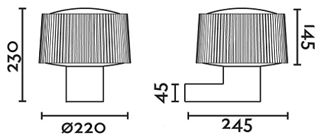 Applique FARO MUFFIN dimensions