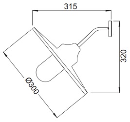 Dimensions applique BRENTA