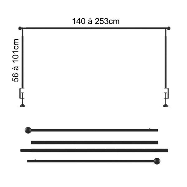 Dimensions potence new garden MOBGLF250NXNW