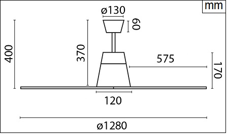 Dimensions ventilateur FARO TUPHOON