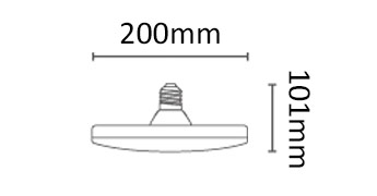 Dimensions DURALAMP TENDERERA 30W E27 230V