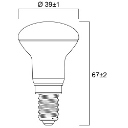 Dimensions ampoule réflecteur R39