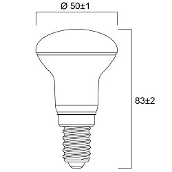 Dimensions ampoule réflecteur R50