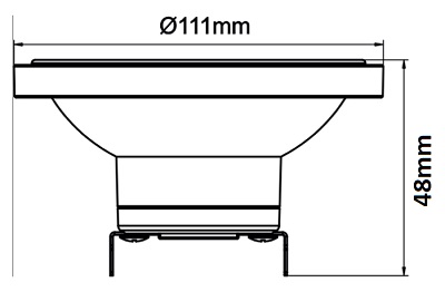 Dimensions ampoule DR111 DURALAMP