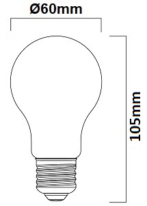 Dimensions ampoule standard girard sudron loops E27