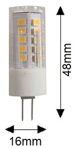 Dimensions ampoule LED Duralamp 01949PC 