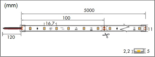 Dimensions ruban LED JISO 96504